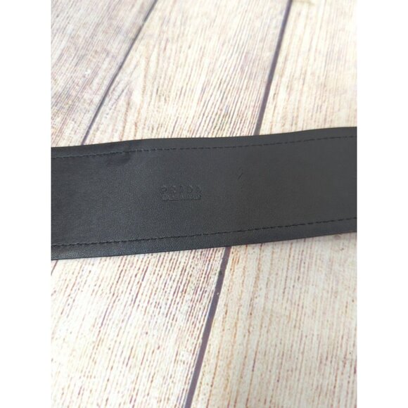 Prada Women's Black Leather Wide Waist Belt 105 Cm / 42 INCH MADE IN ITALY - Picture 5 of 7
